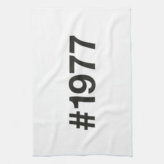 1977 Hashtag 48 Geburtstag Geschirrtuch (Vertikal)