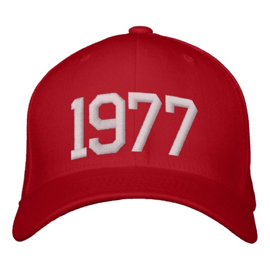 1977 Jahr Bestickte Kappe (Vorderseite)