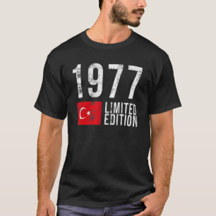 1977 limitierte Ausgabe Türkei mit Flag Geburtstag T-Shirt