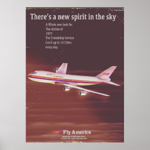 1977 vintage style Fliegerposter Poster