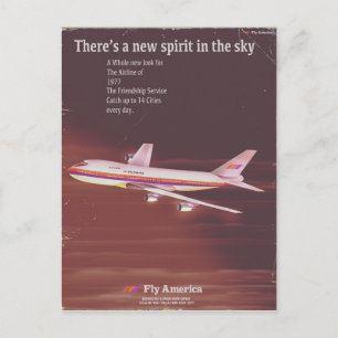 1977 vintage style Fliegerposter Postkarte