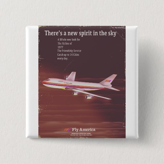 1977 Vintages Airliner-Poster Button (Vorderseite)