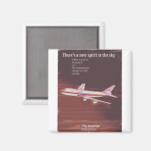 1977 Vintages Airliner-Poster Magnet (Vorderseite/Rückseite)