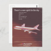 1977 Vintages Airliner-Poster Postkarte (Vorne/Hinten)