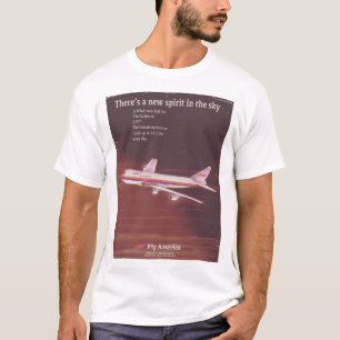 1977 Vintages Art Passagierflugzeugplakat T-Shirt