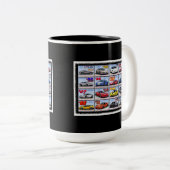 1978-2013 Sonderausgabe-Korvette-Montage Zweifarbige Tasse (VorderseiteRechts)