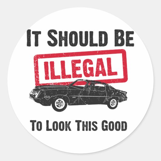 1978 Chevrolet Camaro Z28 Runder Aufkleber (Vorderseite)