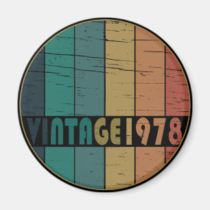 1978 geboren, eleganter Vintage-Stil Geburtstag Magnet