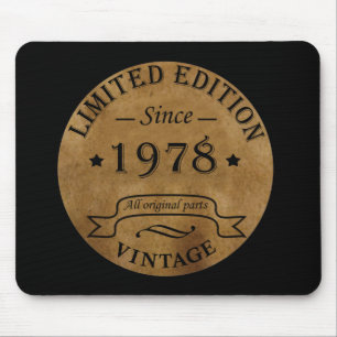 1978 Geborenes elegantes Vintage-Geburtstagsgesche Mousepad