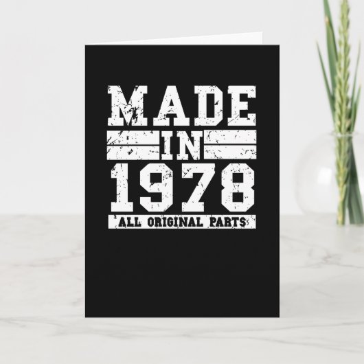 1978 Geburtstag Vintages Sprichwort Karte (Vorderseite)