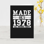 1978 Geburtstag Vintages Sprichwort Karte (Gelbe Blume)