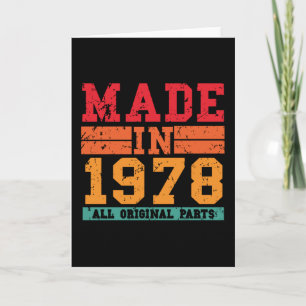 1978 Geburtstag Vintages Sprichwort Karte