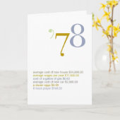 1978 Geburtstagspass Fakten Karte (Gelbe Blume)