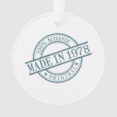 1978 Runder Gummi-Briefmarke-Logo Ornament (Vorderseite)
