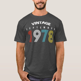 1978 September Vintag Geburtstag Gif T-Shirt