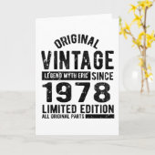 1978 Vintager Geburtstag Karte (Gelbe Blume)