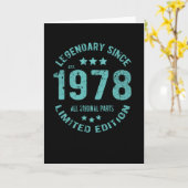 1978 Vintager Geburtstag Karte (Gelbe Blume)