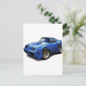 1979-81 Trans Am Blue Car Postkarte (Stehend Vorderseite)
