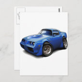 1979-81 Trans Am Blue Car Postkarte (Vorne/Hinten)