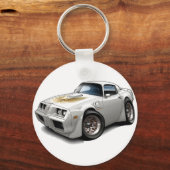 1979-81 Trans Am White Car Schlüsselanhänger (Vorderseite)