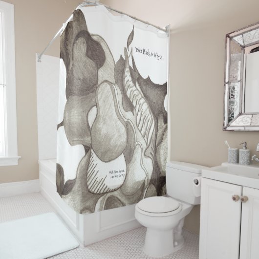 * '1979' Black & Whyte Design Duschvorhang (Beispiel)