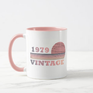 1979 geboren, elegante moderne Vintage-Geburtstag Tasse