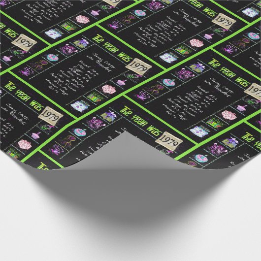 1979 Geburtstagsjahr Trivia Geschenkpapier (Ecke)