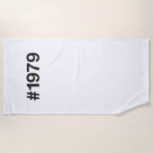 1979 Hashtag 46 Geburtstagsfeier Strandtuch (Vorderseite)