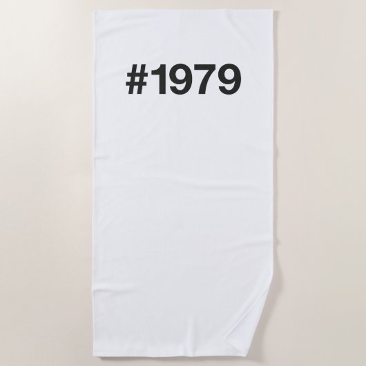1979 Hashtag 46 Geburtstagsfeier Strandtuch (Vorderseite)