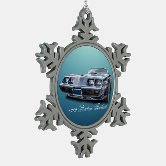 1979 PONTIAC FIREBIRD SCHNEEFLOCKEN Zinn-Ornament (Links)