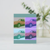 1979 Red Classic Car Postkarte (Stehend Vorderseite)