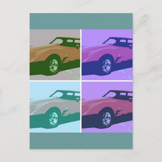 1979 Red Classic Car Postkarte (Vorderseite)