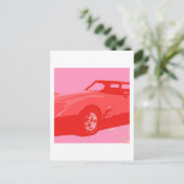 1979 Red Classic Car Postkarte (Stehend Vorderseite)
