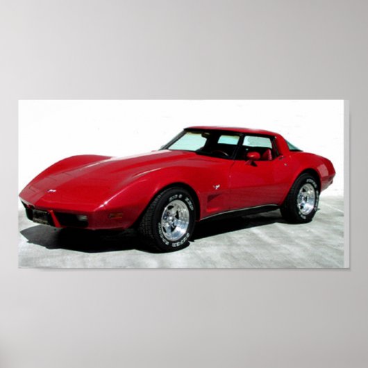 1979 Red Corvette Classic Poster (Vorne)