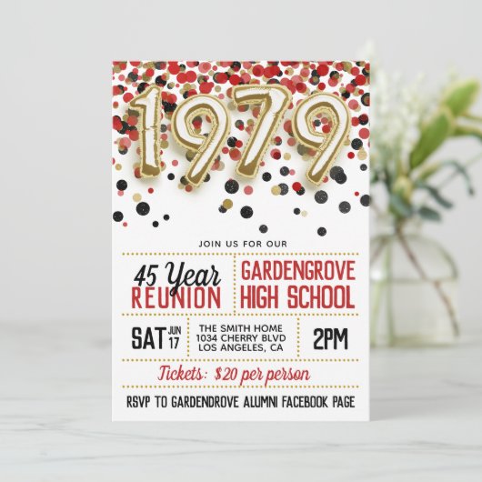 1979 Uni-Wiedersehen Einladung (Stehend Vorderseite)