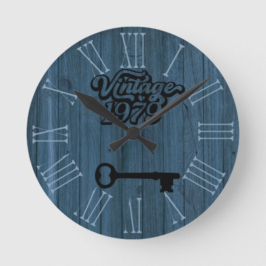 1979 Vintage Acrylwand-Uhr Runde Wanduhr (Vorderseite)