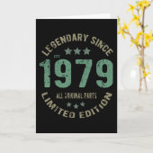 1979 Vintager Geburtstag Karte (Gelbe Blume)