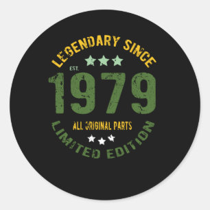 1979 Vintager Geburtstag Runder Aufkleber
