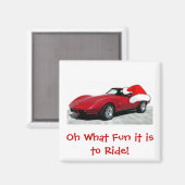 1979 Weihnachts Red Corvette Magnet (Vorderseite/Rückseite)