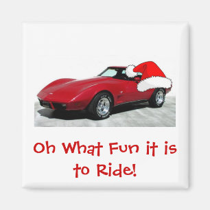 1979 Weihnachts Red Corvette Magnet