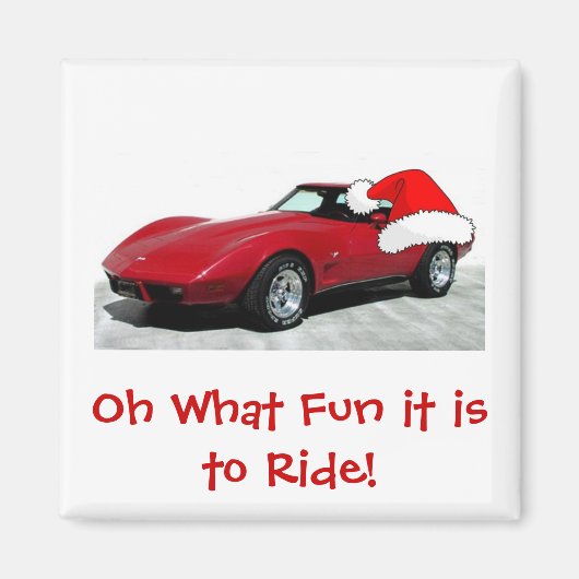 1979 Weihnachts Red Corvette Magnet (Vorne)
