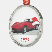 1979 Weihnachts Red Corvette Silbernes Ornament (Links)