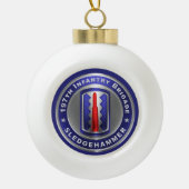 197. Infanteriebrigade Keramik Kugel-Ornament (Vorderseite)