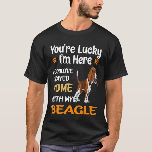 197 Sie sind glücklich Zuhause mit meinem Beagle T-Shirt (Vorderseite)
