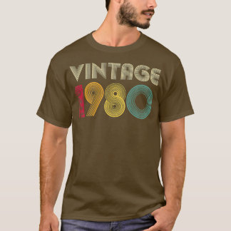 1980 41. Geburtstagsgeschenk Vintage Retro Männer T-Shirt