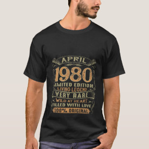 1980 42. Geburtstag T-Shirt