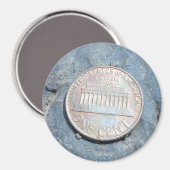 1980 American Penny (Front) Magnet (Vorderseite/Rückseite)