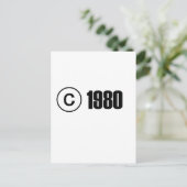 1980 Copyright Postkarte (Stehend Vorderseite)