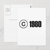 1980 Copyright Postkarte (Vorne/Hinten)