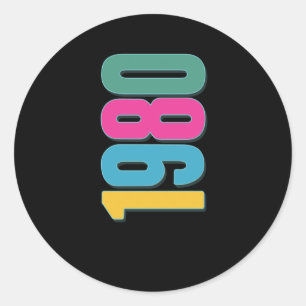 1980 Die beste Dekade Runder Aufkleber